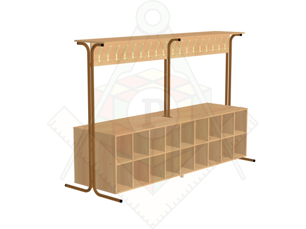 Вешалка со стеллажом