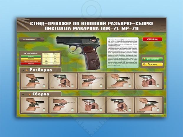 Стенд-тренажер по сборке-разборке ПМ