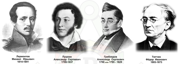 портретф писателей 18-19