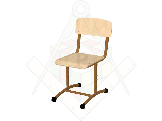 Стул 3-5 на плоскоовальной трубе кор