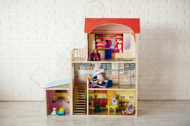 Кукольный домик «Чудесный» с гаражом_1