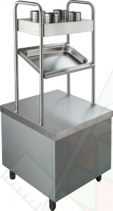 Прилавок для подносов и столовых приборов Rada ПП-2-6-7СХ