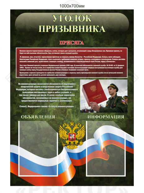 уголок призывника