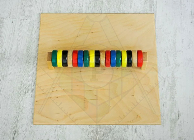 Тактильно-развивающая панель «Цветные круги»_1