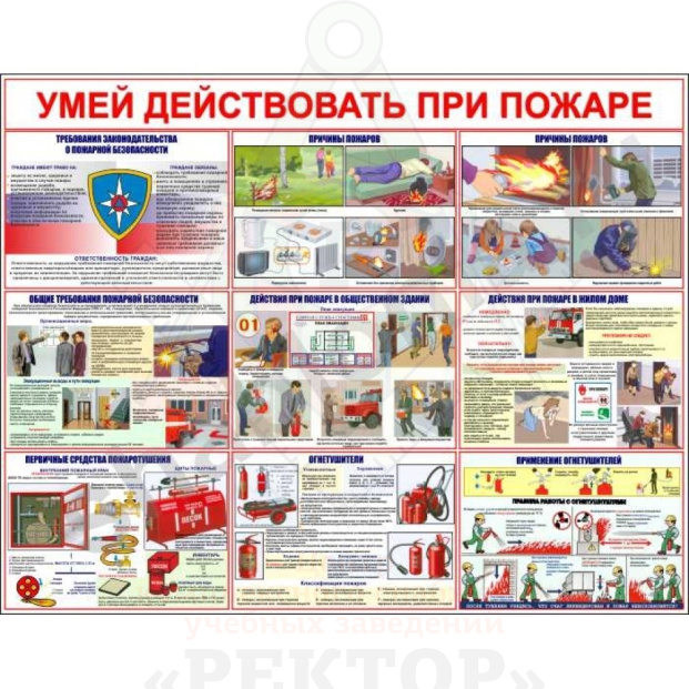 при пожаре