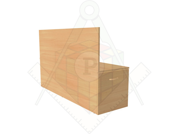 Тумба с подкатным ящиком левая_