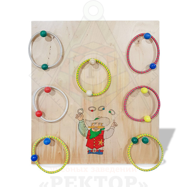 Развивающая панель «Меткий кольцеброс»