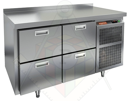 Стол холодильный HICOLD GN 22 TN с бортом