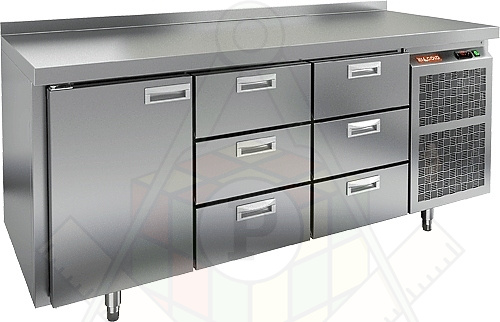 Стол холодильный HICOLD GN 133 TN с бортом