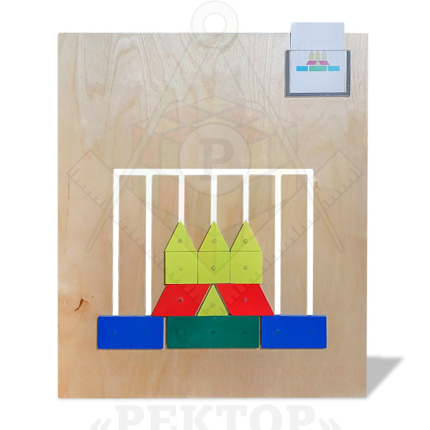 Тактильно-развивающая панель-лабиринт «Увлекательная геометрия» (1)