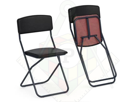 Стул складной полумягкий черный