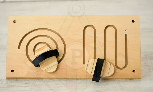 Панель-лабиринт «Рисуем ногами №4 Воронка и волна»_1