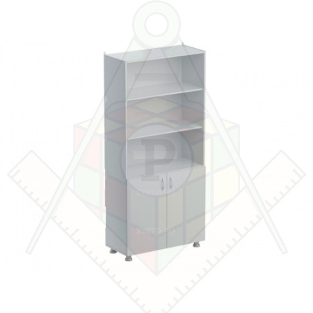 шкаф для учебных серый