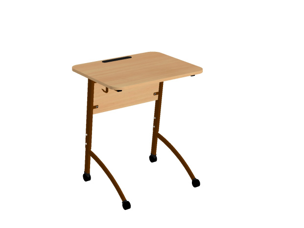 Стол 1-х мест-й на плоскоовальной трубе_