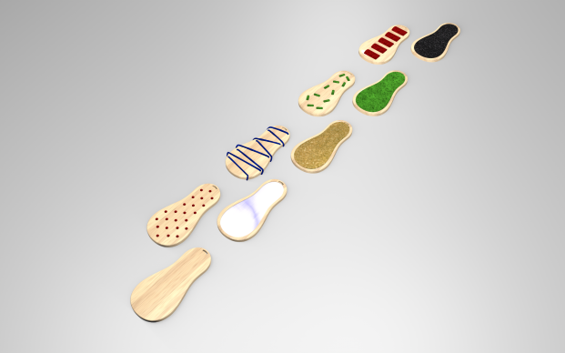 Тактильные следы «Чуткие ножки» (9 штук)